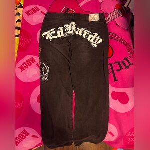 Ed Hardy Black Denim with White Logo